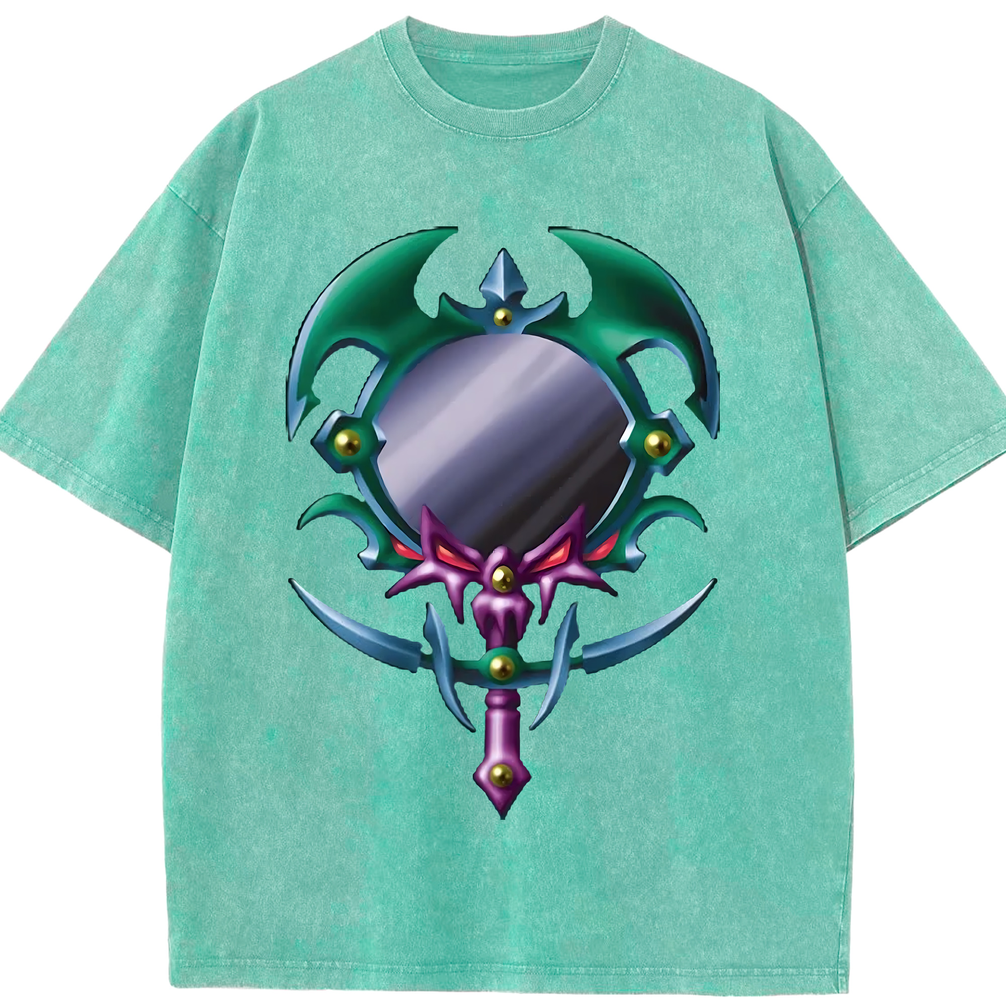 （画像用） 遊☆戯☆王 Yu-Gi-Oh! 綿100% ヴィンテージ風 半袖Tシャツ（フロントプリント）